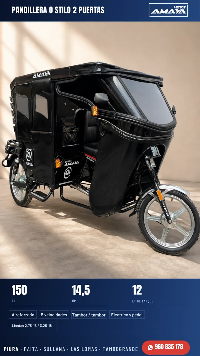 Mototaxi Pandillera 2 puertas
